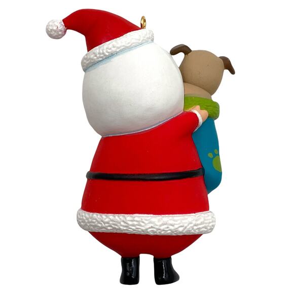 Hallmark Keepsake Ornament 2012 VIP Gift Santa Holding Puppy Christmas Dog Rare - Picture 6 of 12